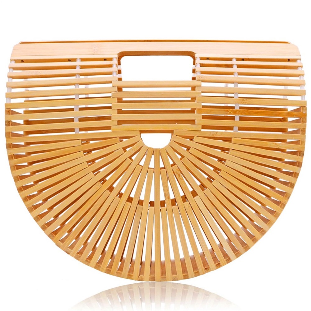 Wooden Bamboo Purse Summer Handbag natural